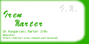 iren marter business card